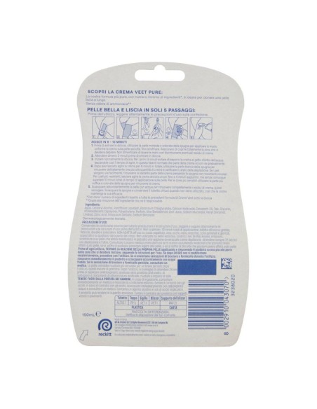 offerta Veet Pure Crema Depilatoria Corpo e Gambe Sotto al Doccia Pelli Sensibili 150 ml