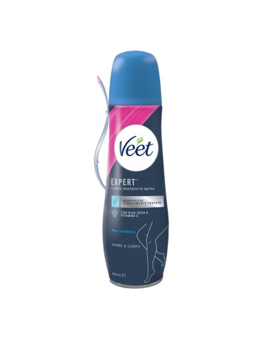 offerta Veet Expert Crema Depilatoria Spray Pelli Sensibili con Spatola 150 ml