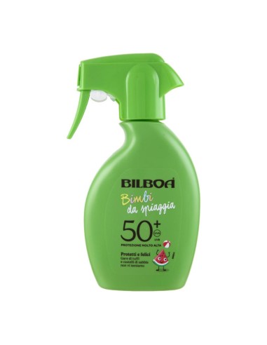 offerta Bilboa Bimbi da Spiaggia Spray Protezione Solare SPF 50+ Molto Alta 250 ml