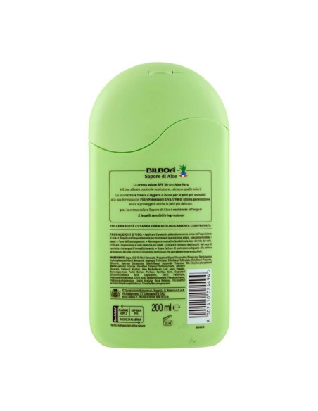 offerta Bilboa Sapore di Aloe Crema Solare SPF 30 Protezione Alta Aloe Vera Pelli Sensibili 200 ml