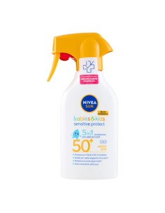 Nivea Sun Babies & Kids Sensitive Protect Spray Protezione Solare SPF 50+ Molto Alta 250 ml