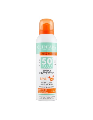 offerta Clinians Pelli Sensibili Spray Protettivo Bimbi SPF 50+ Molto Alta 150 ml