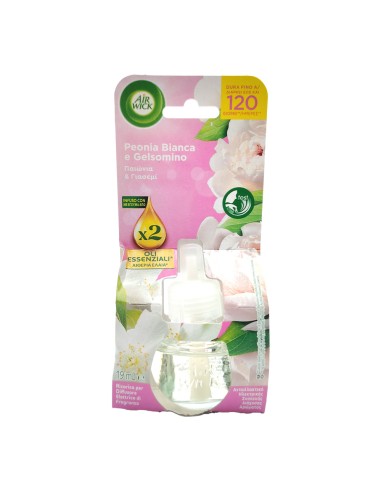 offerta Air Wick Ricarica per Diffusore Elettrico di Oli Essenziali Peonia Bianca e Gelsomino 19 ml