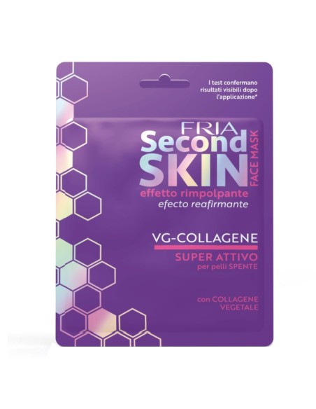 offerta Fria Second Skin Maschera Viso Effetto Rimpolpante VG Collagene Pelli Spente Monodose