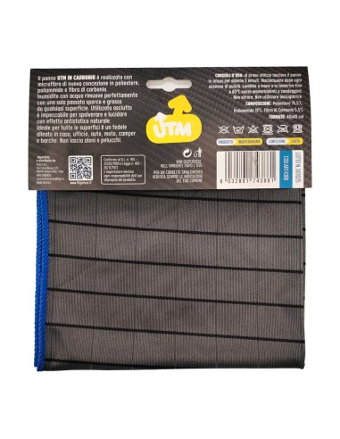 offerta UTM Panno Microfibra Carbonio Antistatico e Anti Aloni 40x40 cm