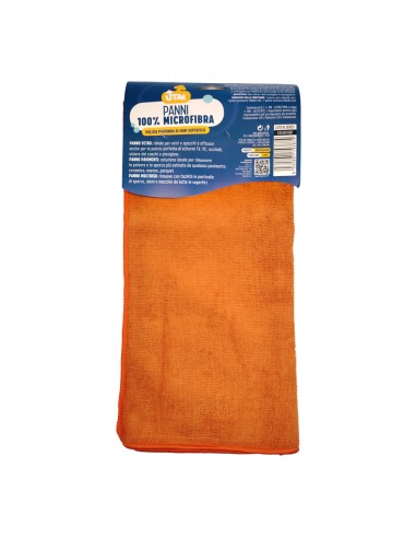 offerta UTM Set Panni 100% Microfibra Uso Specifico Vetro Pavimenti e Superfici 3 Pz