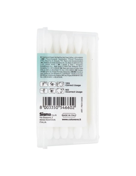 offerta Cotoneve Jumbo Maxi Bastoncini Cotonati 100% Cotone Biologico 128 Pz
