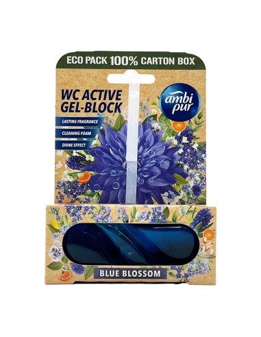 offerta Ambi Pur Wc Active Gel-Block Tavoletta per Wc Fragranza Fiore Blu 45 g
