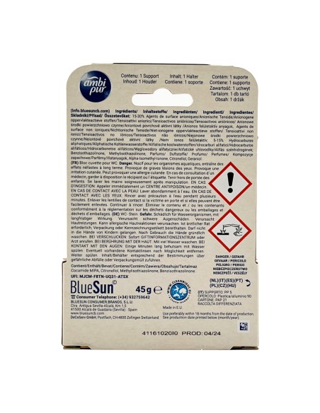 offerta Ambi Pur Wc Active Gel-Block Tavoletta per Wc Fragranza Fiore Blu 45 g