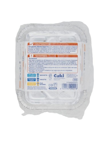 offerta Cuki Cuoce Vaschette Alluminio Doppia Forza 1 Porzione 6 Pz