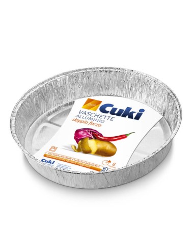 offerta Cuki Cuoce Vaschette Alluminio Tonde Speciale Trama Doppia Forza 3 Pz