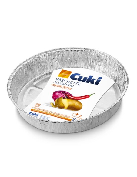 offerta Cuki Cuoce Vaschette Alluminio Tonde Speciale Trama Doppia Forza 3 Pz