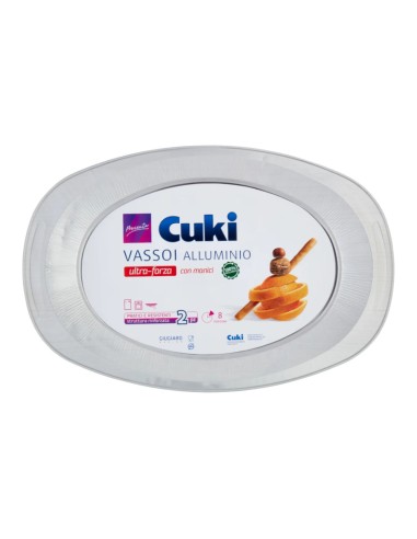 offerta Cuki Presenta Vassoi Alluminio con Manici Ultra Forza 8 Porzioni 2 Pz