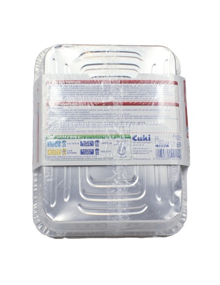 offerta Cuki Conserva e Cuoce Vaschette in Alluminio con Coperchi Doppia Forza 4 Porzioni 3 pz