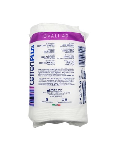 offerta Cotton Plus Dischetti Struccanti Ovali 100% Cotone Ipoallergenico 40 Pz