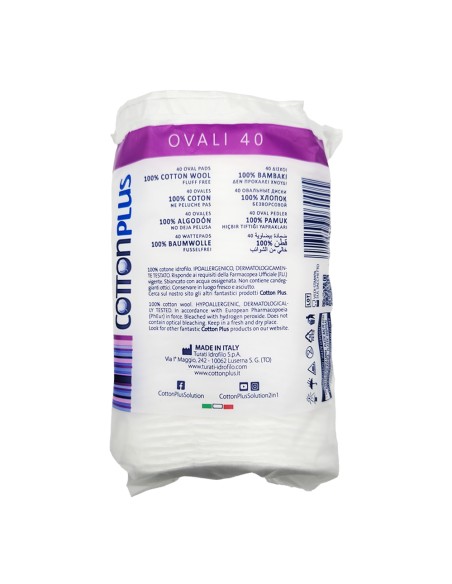 offerta Cotton Plus Dischetti Struccanti Ovali 100% Cotone Ipoallergenico 40 Pz