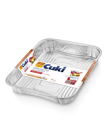 offerta Cuki Cuoce Vaschette Alluminio con Manici Ultra Forza 12 Porzioni 2 Pz
