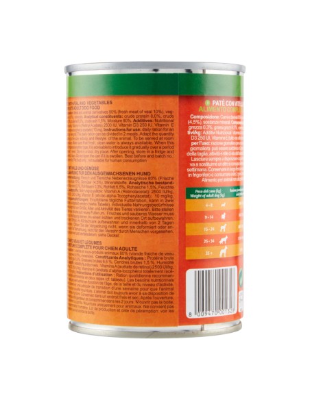 offerta Monge Special Dog Cibo Umido per Cani Paté con Vitello e Ortaggi 400 g
