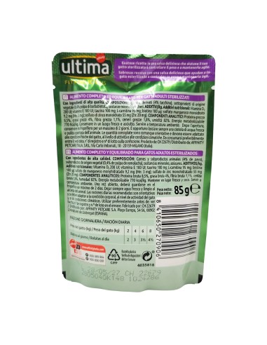 offerta Ultima Fit & Delicious Adulto Cibo Umido in Salsa per Gatti Sterilizzati con Tacchino 85 g
