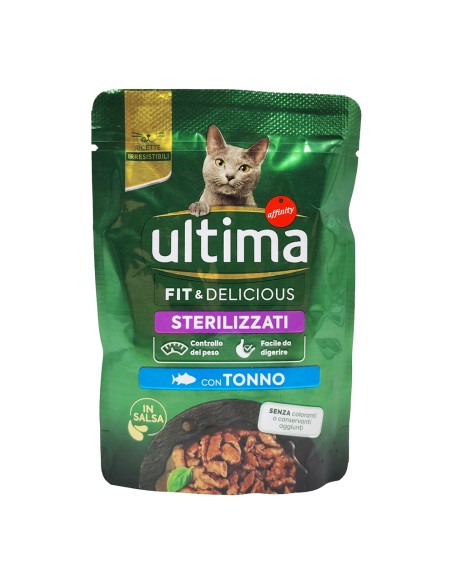 offerta Ultima Fit & Delicious Cibo Umido in Salsa per Gatti Sterilizzati con Trota 85 g