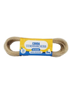 Utm Corda Stendibiancheria in Acciaio Super Resistente 20 Metri