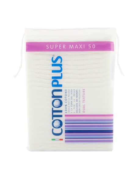 offerta Cotton Plus Super Maxi Quadrotti Struccanti 100% Cotone 50 Pz