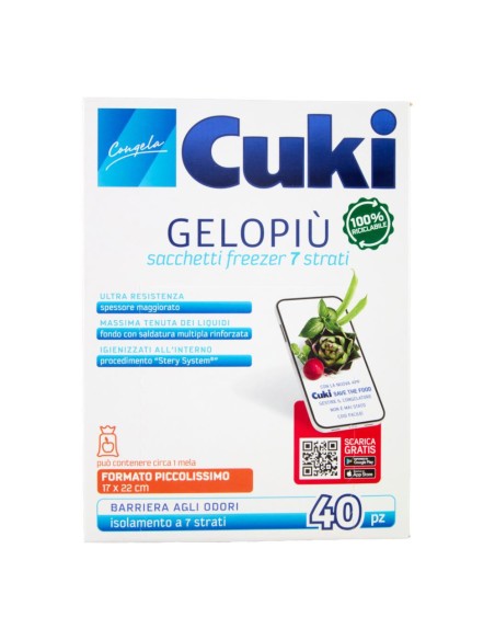 offerta Cuki Congela Gelo Più Sacchetti Freezer 7 Strati Formato Piccolissimo 40 Pz