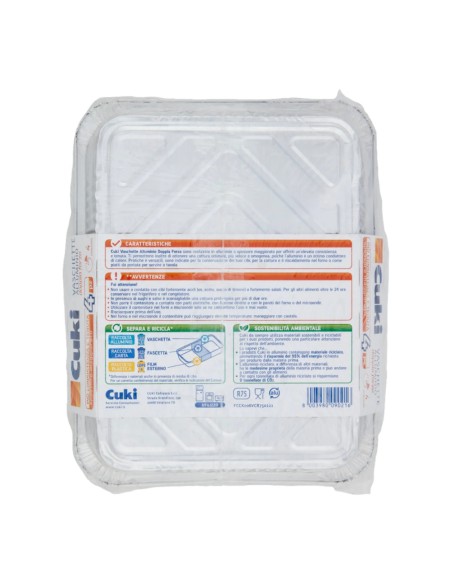 offerta Cuci Cuoce Vaschette in Alluminio Doppia Forza 4 Porzioni 4 Pz