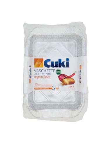 offerta Cuci Cuoce Vaschette in Alluminio Doppia Forza 6 Porzioni 2 Pz