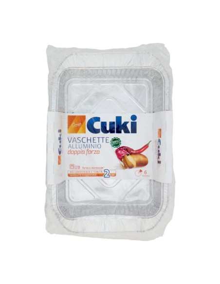 offerta Cuci Cuoce Vaschette in Alluminio Doppia Forza 6 Porzioni 2 Pz