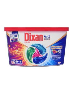 Dixan Discs 4in1 Color Detersivo in Capsule Capi Colorati Pulito Profondo 21 Lavaggi