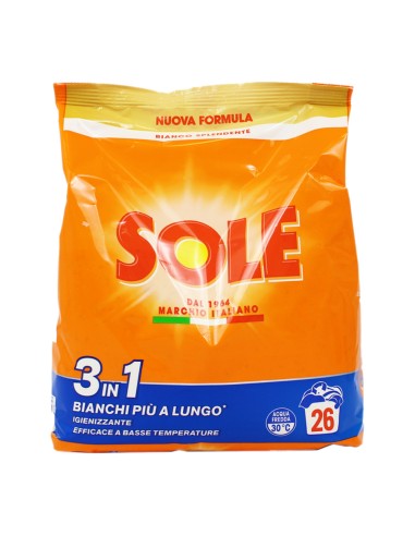 offerta Sole Detersivo Polvere Bucato Lavatrice Bianco Splendente