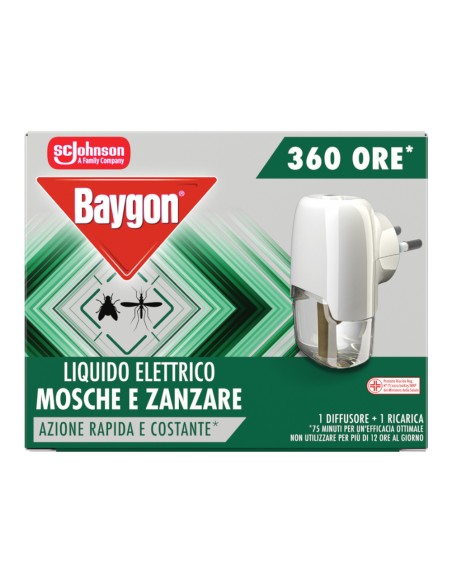 offerta Baygon Liquido Elettrico Mosche e Zanzare Diffusore e Ricarica 31 ml