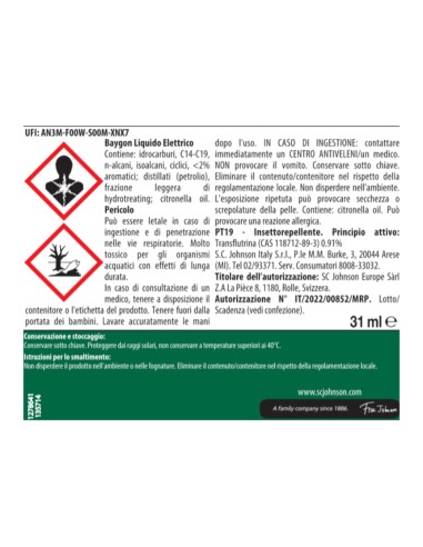 offerta Baygon Liquido Elettrico Mosche e Zanzare Diffusore e Ricarica 31 ml