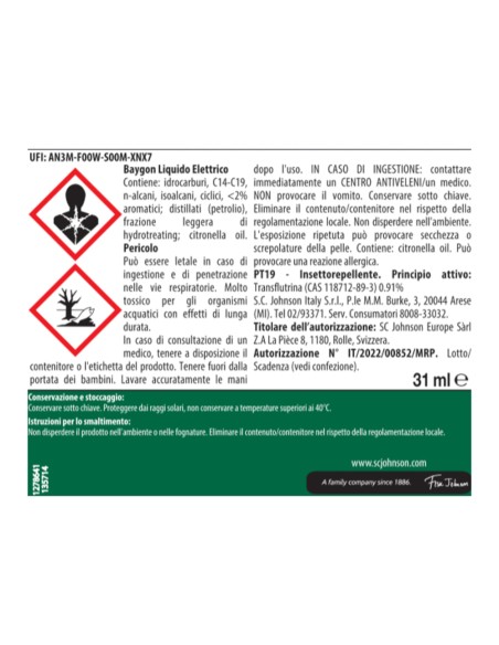 offerta Baygon Liquido Elettrico Mosche e Zanzare Diffusore e Ricarica 31 ml