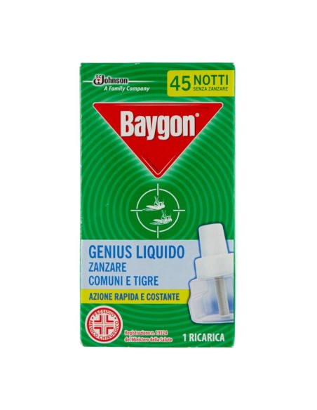 offerta Baygon Ricarica Genius Liquido Zanzare Comuni e Tigre 27 ml