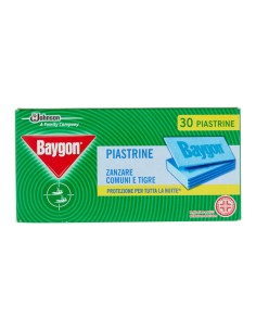 Baygon Piastrine Antizanzare Insetticida per Elettroemanatore 30 Pz