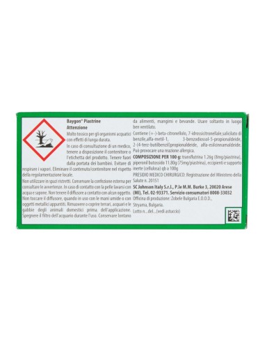 offerta Baygon Piastrine Antizanzare Insetticida per Elettroemanatore 30 Pz