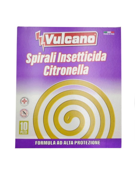 offerta Vulcano Spirali Insetticida Fragranza Citronella 10 Pz