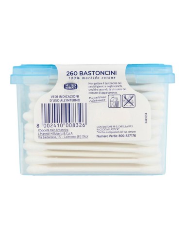offerta Neutro Roberts Cotoncini 100% Morbido Cotone Biodegradabili 260 Pz