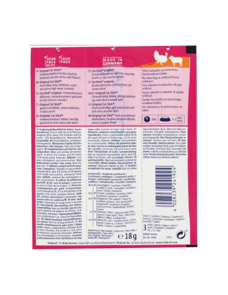 offerta Vitakraft Catstick Classic Alimento per Gatti Gusto Tacchino e Agnello 3 Pz SCADENZA 09/08/2026