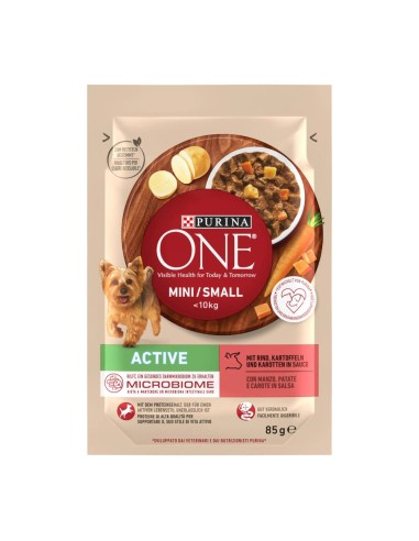 offerta Purina One Single Cibo Umido per Cani Mini/Small Active con Manzo Patate e Carote 85 g SCADENZA 30/06/2026