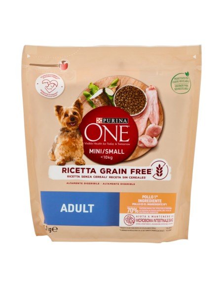offerta Purina One Mini/Small Adult Cibo Secco per Cani di Piccola Taglia Pollo Grain Free 1,2 Kg SCADENZA 31/07/2026