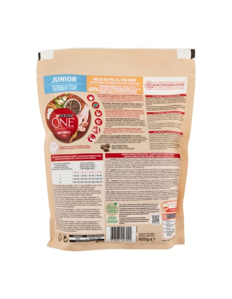 offerta Purina One Mini/Small Cibo Secco per Cani Junior di Piccola Taglia con Pollo e Riso 800 g SCADENZA 30/06/2026