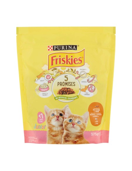 offerta Purina Friskies Cibo Secco per Gatti Junior Pollo Tacchino Verdure e Latte 375 ml SCADENZA 31/08/2026