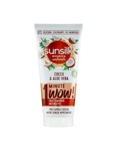 offerta Sunsilk Ricarica Naturale 1 Minuto Wow Trattamento Intensivo Cocco e Aloe Vera 180 ml