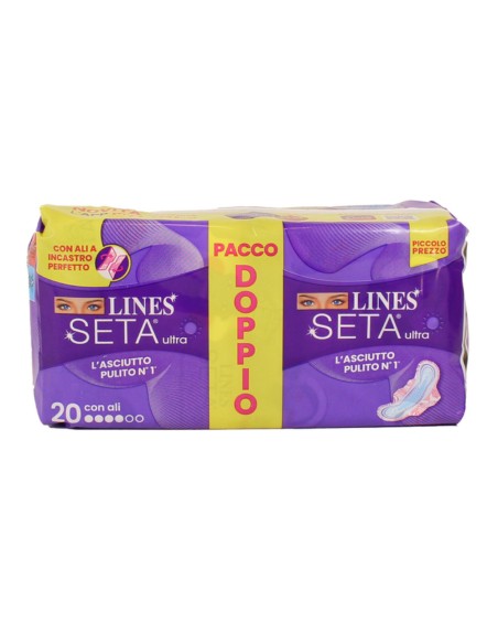 offerta Lines Seta Ultra con Ali Ipoallegenico 20 Pz