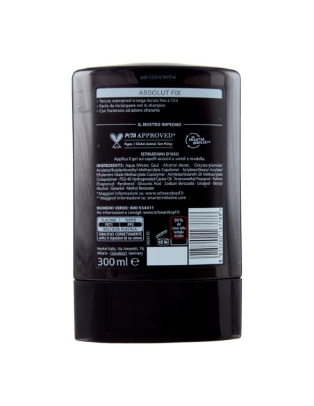 offerta Schwarzkopf Taft 7 Absolute Fix Styling Gel Capelli Waterproof 300 ml
