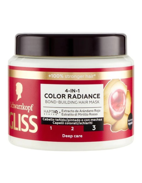 offerta Schwarzkopf Gliss 4in1 Color Radiance Maschera Bond-Building per Capelli Colorati 400 ml