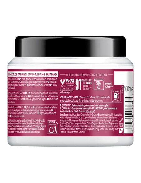 offerta Schwarzkopf Gliss 4in1 Color Radiance Maschera Bond-Building per Capelli Colorati 400 ml